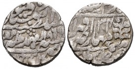 India. Jaipur. Ram Singh. 1 rupia. 1286 H (1869) / año 34. Ag. 11,34 g. Rare. VF. Est...90,00.