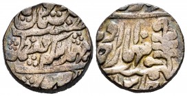 India. Jaipur. Madho Singh. 1 rupia. 1889 (año 10). Jhar. (Km-145). Ag. 11,40 g. VF. Est...25,00.