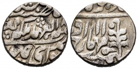 India. Jaipur. Madho Singh. 1 rupia. 1890 (año 11). Jhar. (Km-145). Ag. 11,38 g. Choice VF. Est...30,00.