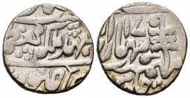 India. Jaipur. Madho Singh. 1 rupia. 1896 (año 17). Jhar. (Km-145). Ag. 11,39 g. Choice VF. Est...30,00.