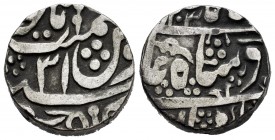 India. Jodphur. Shah Alam II. 1 rupia. 1203 H (1789) / año 31. (Km-276). Ag. 10,79 g. Almost VF. Est...25,00.
