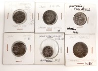 Iran. Lote de 6 piezas de plata de Irán diferentes, entre los años 1136-1243 H. A EXAMINAR. Almost VF/Choice VF. Est...90,00.