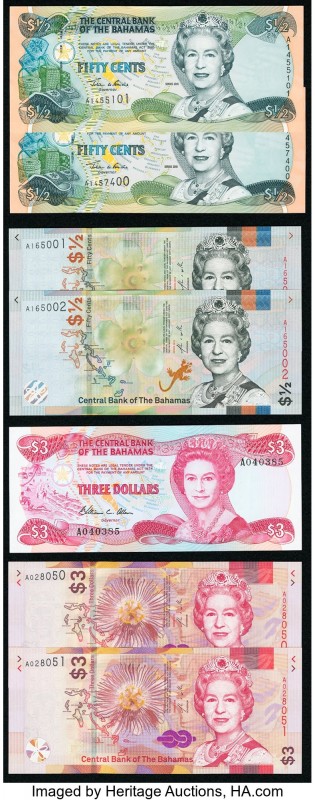 Bahamas Central Bank 100 Dollars 2009 Pick 76 PMG Gem Uncirculated 66 EPQ; Group...