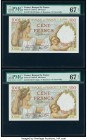 France Banque de France 100 Francs 9.1.1941 Pick 94 Two Consecutive examples PMG Superb Gem Unc 67 EPQ. 

HID09801242017

© 2020 Heritage Auctions | A...