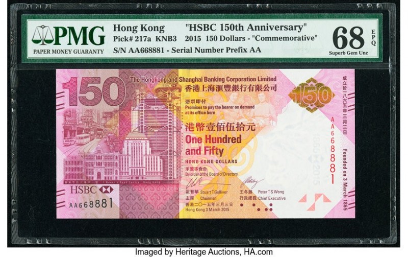 Hong Kong Hongkong & Shanghai Banking Corp. Ltd. 150 Dollars 3.3.2015 Pick 217a ...