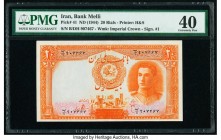 Iran Bank Melli 20 Rials ND (1944) Pick 41 PMG Extremely Fine 40. 

HID09801242017

© 2020 Heritage Auctions | All Rights Reserved