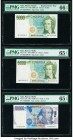 Italy Banca d'Italia 5000 (2); 10,000; 2000; 50,000 Lire 1985 (2); 1984; 1990; 1992 Pick 111c; 111c*; 112b; 115; 116c Five Examples PMG Gem Uncirculat...