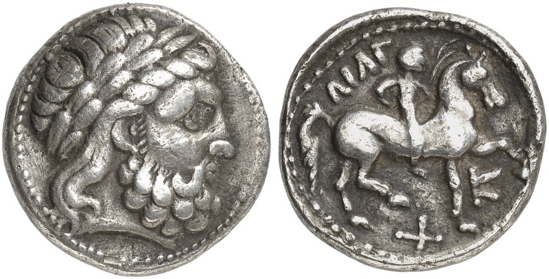 KELTISCHE MÜNZEN. OSTKELTEN. 
Stater, Typ Philippos II. Zeuskopf / Reiter, unvo...