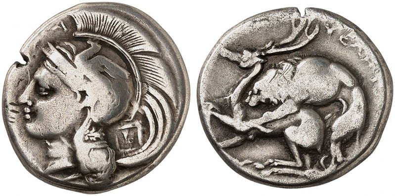 GRIECHISCHE MÜNZEN. LUKANIEN. - Velia (Hyele). 
Didrachme, um 280 v. Chr. Athen...