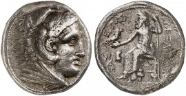 GRIECHISCHE MÜNZEN. KÖNIGREICH MAKEDONIEN. Alexander III., der Große, 336 - 323 v. Chr. 
Ein weiteres, ähnliches Exemplar.
16,23 g ss / s