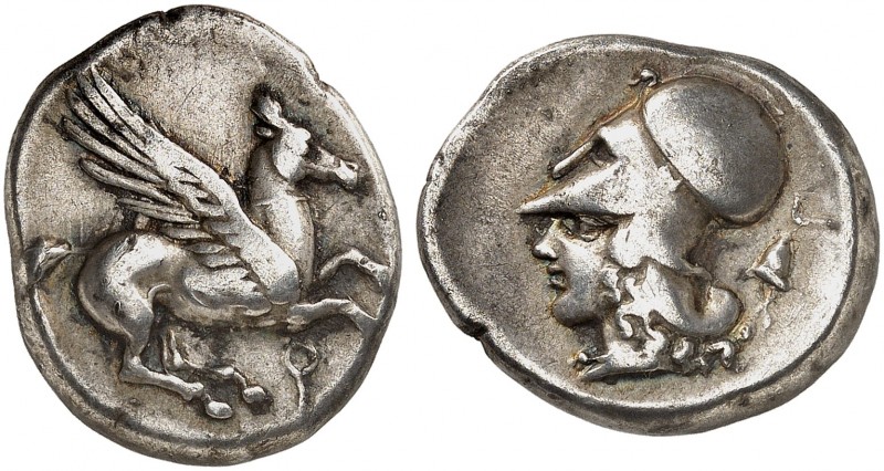 GRIECHISCHE MÜNZEN. KORINTHIA. - Korinthos. 
Stater, 405-345 v. Chr. Pegasos n....