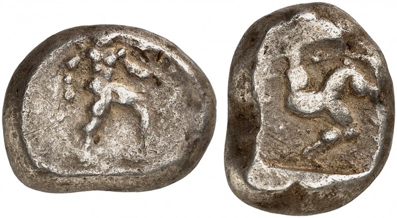 GRIECHISCHE MÜNZEN. PAMPHYLIEN. - Aspendos. 
Stater, Mitte 460-420. v. Chr. Kri...