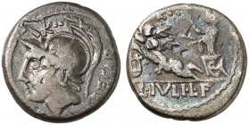 RÖMISCHE MÜNZEN. RÖMISCHE REPUBLIK. L. Iulius Caesar. 
Denar, 103 v. Chr. Marskopf / Venus in Cupido-Biga.
Cr. 320/1; S. 593 3,82 g s - ss