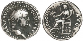 RÖMISCHE MÜNZEN. RÖMISCHE KAISERZEIT. Vespasianus, 69 - 79. 
Denar, Ephesos. Rev. Thronende Ceres.
RIC 1409 (R2) 3,39 g etwas Belag, ss