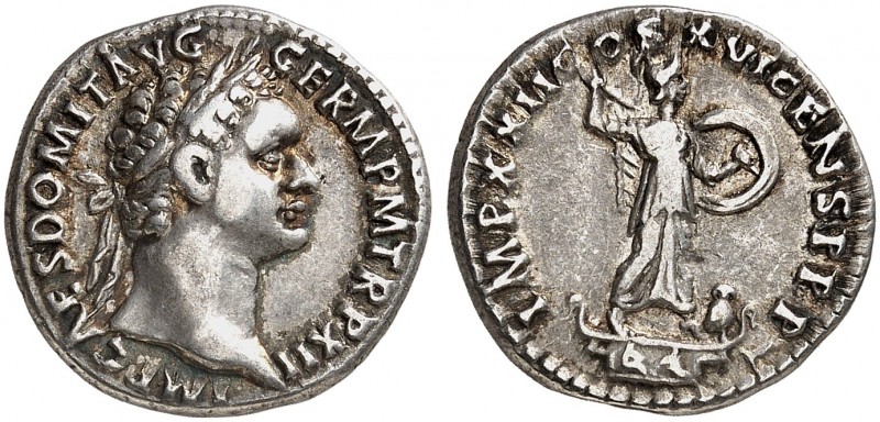 RÖMISCHE MÜNZEN. RÖMISCHE KAISERZEIT. Domitianus Augustus, 81 - 96. 
Denar. Rev...
