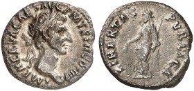 RÖMISCHE MÜNZEN. RÖMISCHE KAISERZEIT. Nerva, 96 - 98. 
Denar. Rev. Stehende Libertas.
RIC 31; C. 117 2,48 g ss