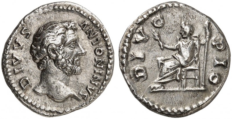 RÖMISCHE MÜNZEN. RÖMISCHE KAISERZEIT. Antoninus Pius, 138 - 161. 
Denar, Consec...