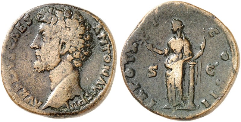 RÖMISCHE MÜNZEN. RÖMISCHE KAISERZEIT. Marcus Aurelius Caesar, 139 - 161. 
Seste...