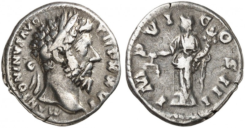 RÖMISCHE MÜNZEN. RÖMISCHE KAISERZEIT. Marcus Aurelius Augustus, 161 - 180. 
Den...