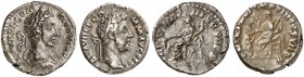 RÖMISCHE MÜNZEN. RÖMISCHE KAISERZEIT. Commodus, 177 - 192. 
Lot von 2 Stück: Denare. Rev. Thronende Fortuna bzw. Pietas.
RIC 2, 236 ss