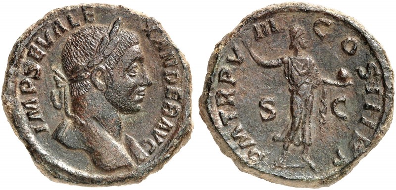 RÖMISCHE MÜNZEN. RÖMISCHE KAISERZEIT. Severus Alexander, 222 - 235. 
Sesterz. R...