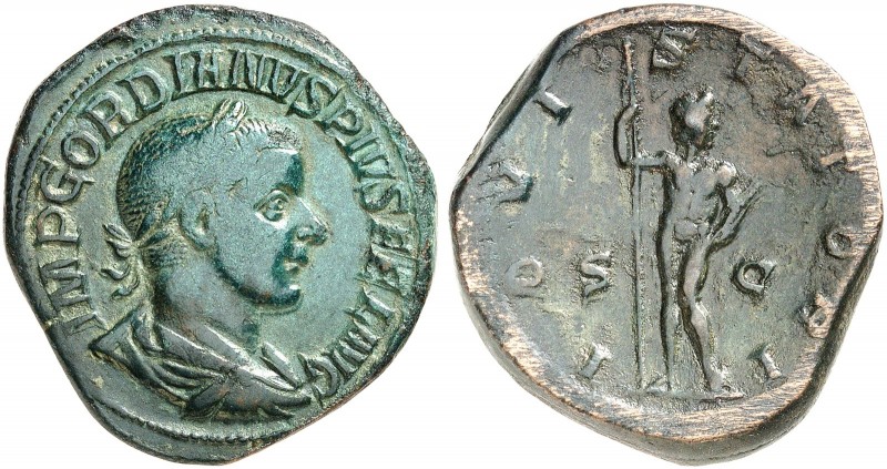 RÖMISCHE MÜNZEN. RÖMISCHE KAISERZEIT. Gordianus III. , 238 - 244. 
Sesterz. Rev...