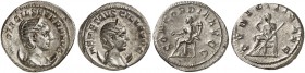 RÖMISCHE MÜNZEN. RÖMISCHE KAISERZEIT. Herennia Etruscilla, gest. 251. 
Lot von 2 Stück: Antoninian. Rev. Thronende Pudicitia, Otacilia Severa, Antoni...