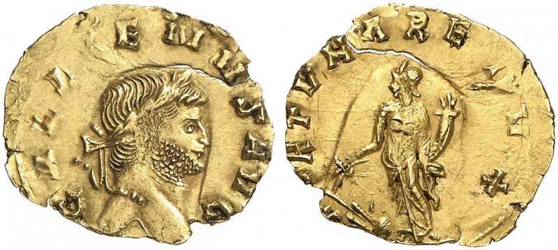 RÖMISCHE MÜNZEN. RÖMISCHE KAISERZEIT. Gallienus, 253 - 268. 
Gold-Quinar, Rom. ...