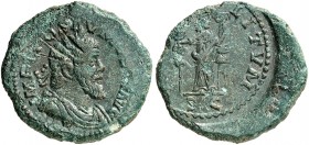RÖMISCHE MÜNZEN. RÖMISCHE KAISERZEIT. Postumus, 260 - 269. 
Sesterz, Köln. Brustbild mit simulierter Strahlenkrone / Stehende Fides Militum, unten SC...