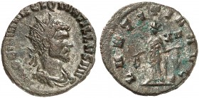 RÖMISCHE MÜNZEN. RÖMISCHE KAISERZEIT. Quintillus, 17 Tage im September 270. 
Antoninian. Rev. Stehende Laetitia.
RIC 22; C. 39 2,88 g ss