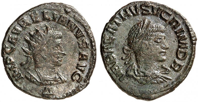 RÖMISCHE MÜNZEN. RÖMISCHE KAISERZEIT. Aurelianus und Vabalathus, 270 - 272. 
An...