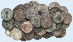 RÖMISCHE MÜNZEN. RÖMISCHE KAISERZEIT. Probus, 276 - 282. 
Lot von 47 Stück: Antoniniane. Verschiedene Büstenformen und Rückseiten, dabei Romatempel (...