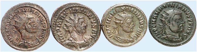 RÖMISCHE MÜNZEN. RÖMISCHE KAISERZEIT. Maximianus I. Herculius, 286 - 310. 
Lot ...