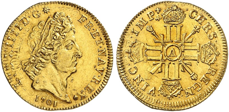 EUROPA. FRANKREICH. - Königreich. Louis XIV., 1643-1715. 
Louis d'or aux 8 L et...