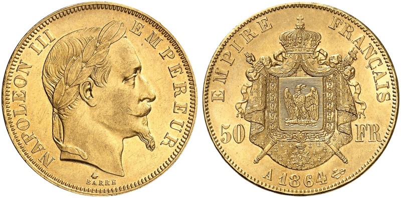 EUROPA. FRANKREICH. - Königreich. Napoleon III., 1852-1870. 
50 Francs à la têt...