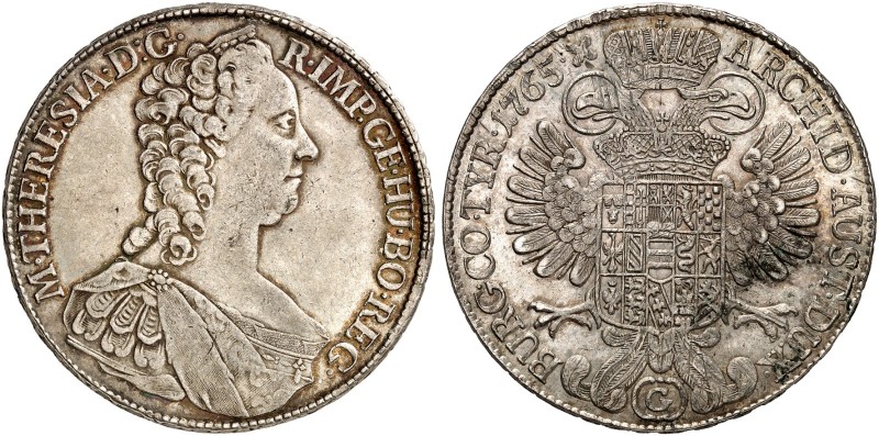 Maria Theresia, 1740-1780. 
Taler 1765, Günzburg.
Dav. 1147, Voglh. 271 / I, H...