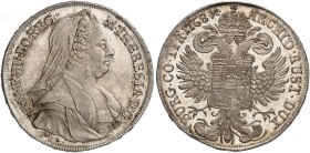 Maria Theresia, 1740-1780. 
Taler 1768, Hall.
Dav. 1123, Voglh. 274 / III, Her. 479, Eypelt. 195 min. Kr., vz / vz - St