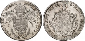 Joseph II., 1765-1790. 
Taler 1785, Wien, für Ungarn.
Dav. 1169, Voglh. 295 / II, Her. 143, Huszár 1871 ss - vz