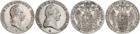 Franz II. (I.), 1792-1835. 
Lot von 2 Stück: Taler 1823, 1828, Wien.
Dav. 7, 9, Voglh. 308 / III, IV, Her. 308, 346 ss