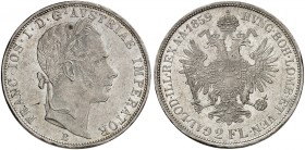 Franz Joseph I., 1848-1916. 
Doppelgulden 1859, Kremnitz.
Thun 454, Dav. 22, Her. 491 vz