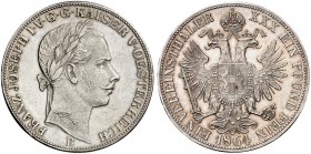Franz Joseph I., 1848-1916. 
Vereinstaler 1864, Kremnitz.
Thun 446, Dav. 21, Her. 457 vz