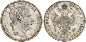 Franz Joseph I., 1848-1916. 
Doppelgulden 1867, Wien.
Thun 457, Dav. 27, Her. 495 ss - vz