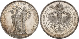 Franz Joseph I., 1848-1916. 
Feintaler 1868, Wien, Schützenpreis für das III. Deutsche Bundesschießen.
Thun 461, Dav. 28, Her. 482 vz