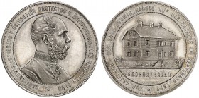 Franz Joseph I., 1848-1916. 
Gedenktaler 1877, Eröffnung des Carl-Ludwig-Hauses auf der Raxalpe.
Thun 462, Dav. 30, Her. 828 nur 100 Expl. geprägt, ...