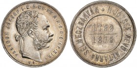 Franz Joseph I., 1848-1916. 
Gulden 1878, Kremnitz, Schemnitzer Erbstollen.
Her. 827 R ! vz+