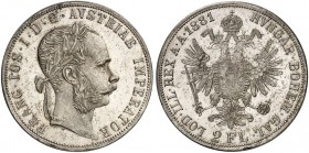 Franz Joseph I., 1848-1916. 
Doppelgulden 1881, Wien.
Thun 458, Dav. 27, Her. 510 vz - St