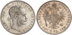 Franz Joseph I., 1848-1916. 
Doppelgulden 1884, Wien.
Thun 458, Dav. 27, Her. 513 vz