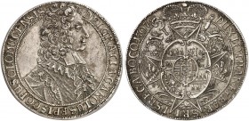 OLMÜTZ. - Bistum. Karl III., Herzog von Lothringen, 1695-1710. 
Taler 1707, Kremsier.
Dav. 1211, L.-M. 365 f. Graffiti, ss - vz