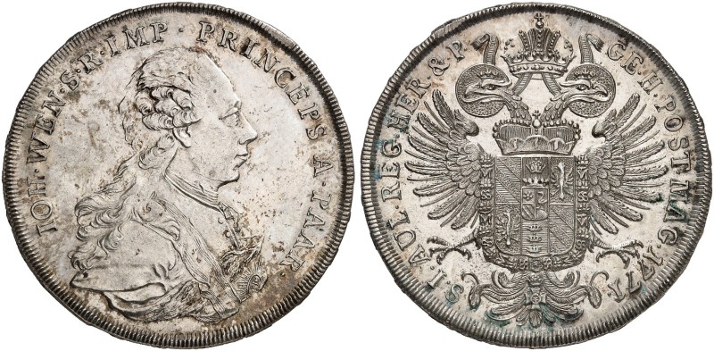 PAAR. - Fürstentum. Johann Wenzel, 1741-1792. 
Taler 1771, Wien.
Dav. 1193, Ho...