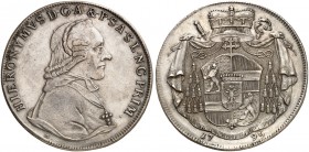 SALZBURG. - Erzbistum. Hieronymus, Graf von Colloredo, 1772-1803. 
Taler 1795.
Dav. 1265, Pr. 2449, Zöttl 3235 l. berieben, ss